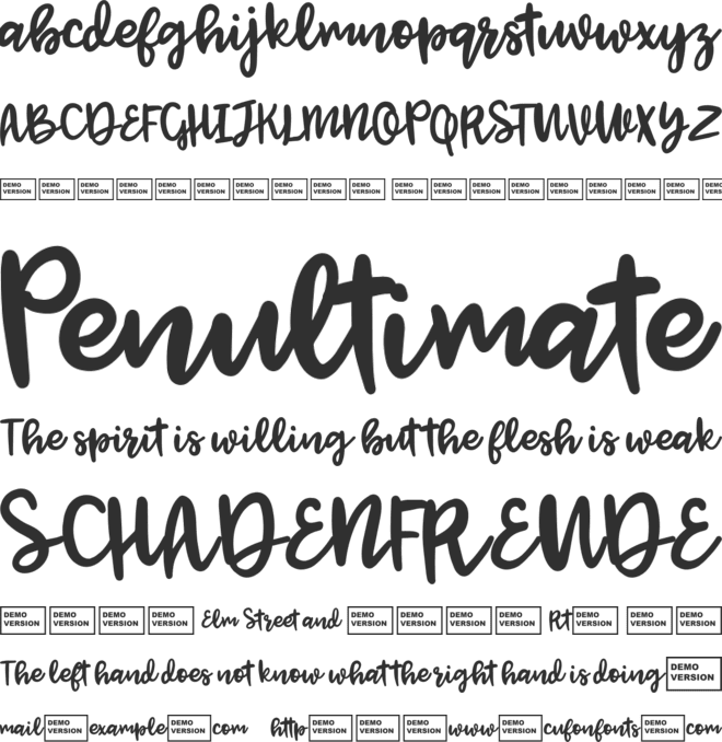Jenthill font preview