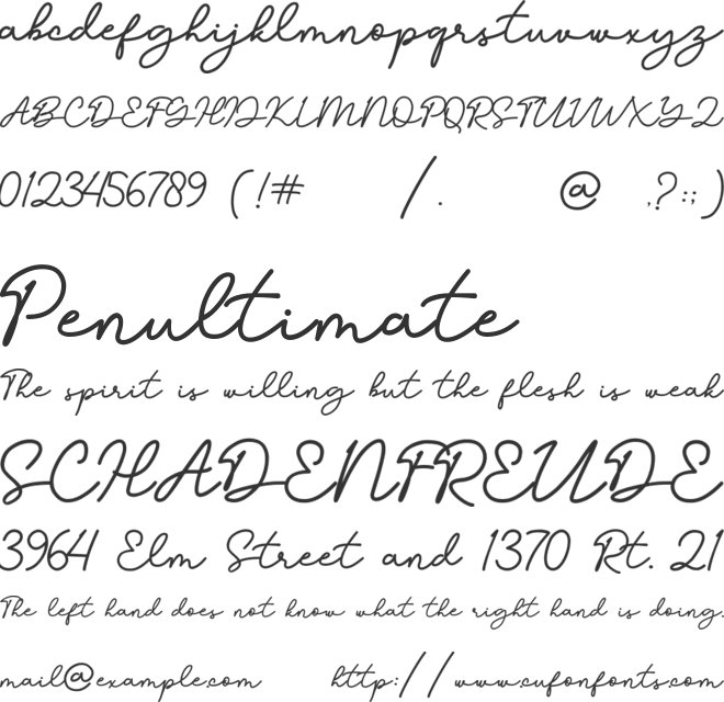 Devinta font preview