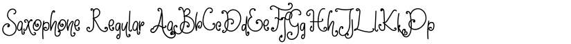 Saxophone Regular font