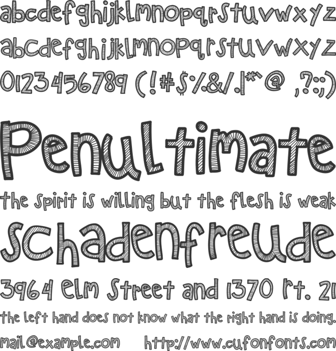 KBZipaDeeDooDah font preview