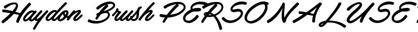 Haydon Brush PERSONAL USE Regular font
