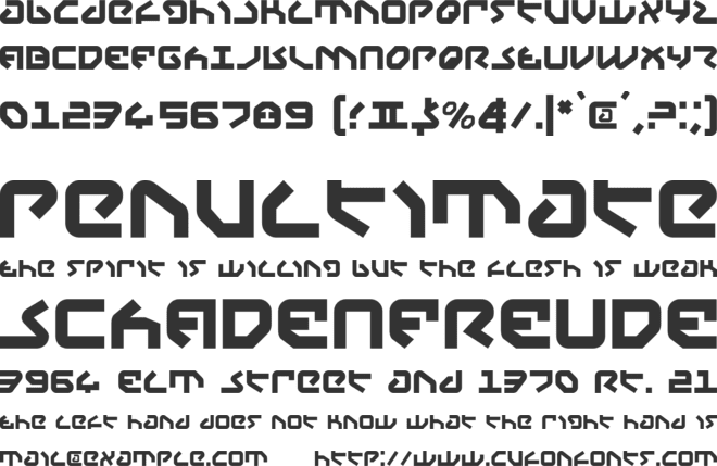 Yahren font preview