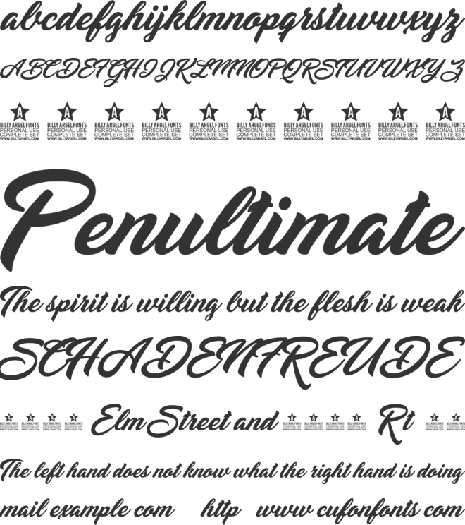 Yananeska Personal Use font preview