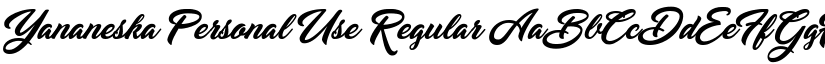 Yananeska Personal Use Regular font