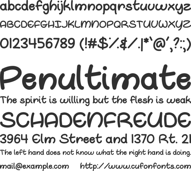 Oh Whale font preview