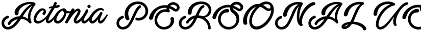 Actonia PERSONAL USE Regular font
