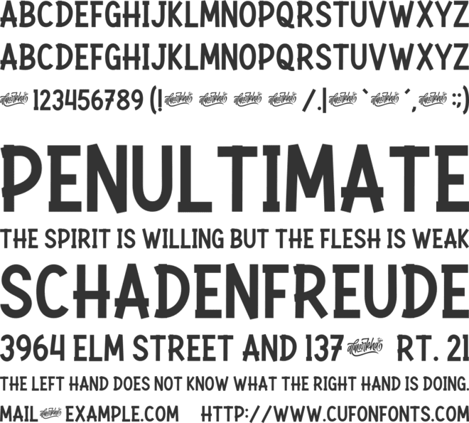 Rockbitz font preview