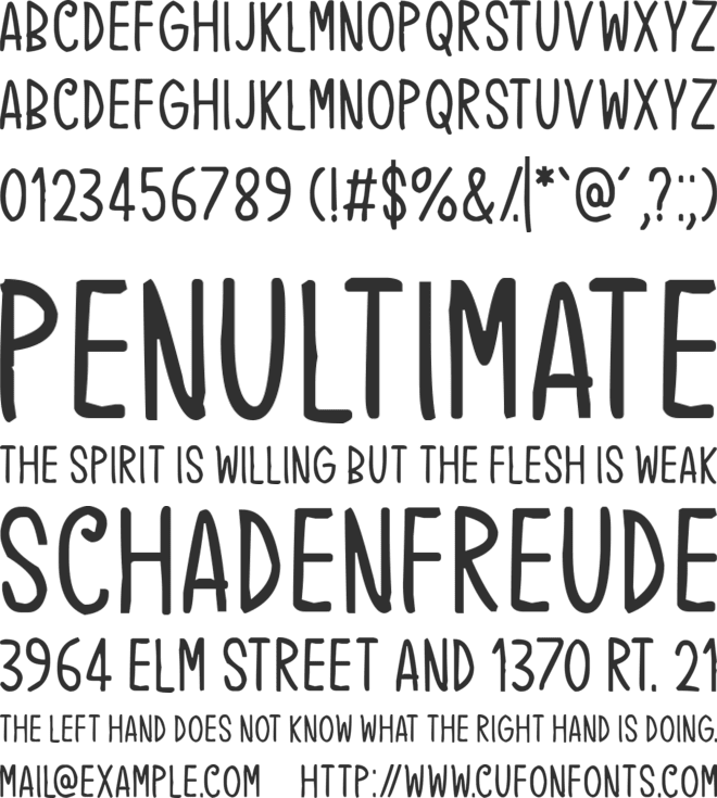 Easter Chick font preview