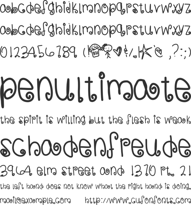 SweetMemories font preview
