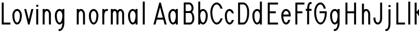 Loving normal font