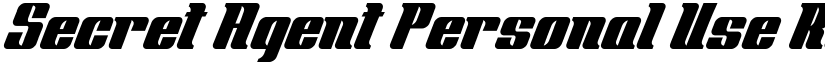 Secret Agent Personal Use font download