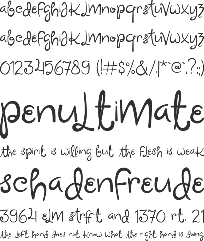 Always Lucky font preview