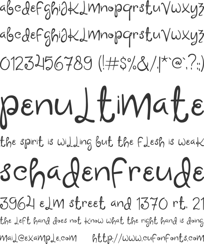 Always Lucky font preview