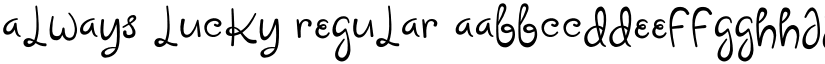 Always Lucky Regular font