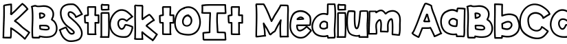KBSticktoIt Medium font
