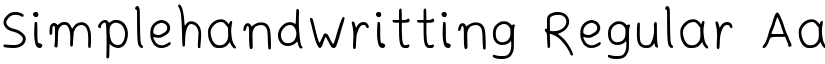 Simplehandwritting Regular font
