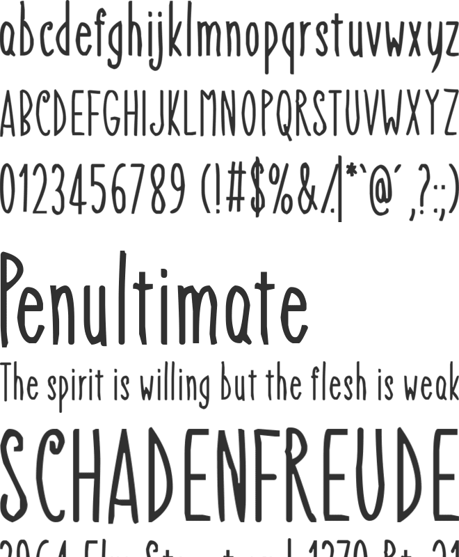 Paramour font preview
