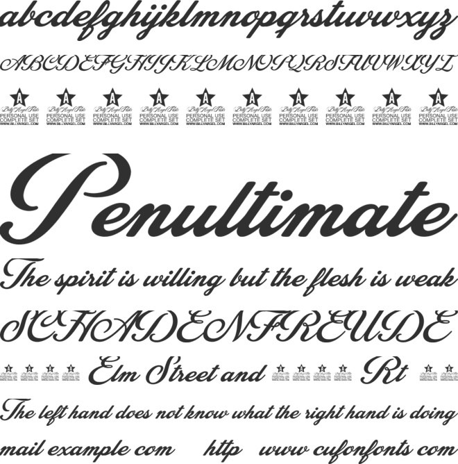 Blessed Personal Use font preview