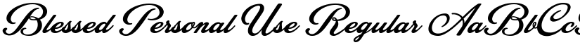 Blessed Personal Use Regular font