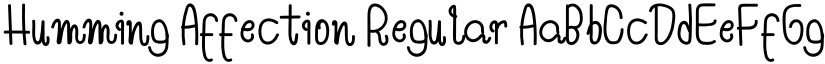 Humming Affection Regular font