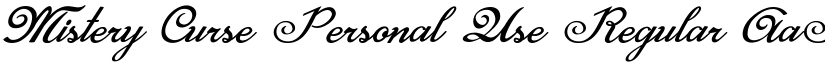 Mistery Curse Personal Use Regular font