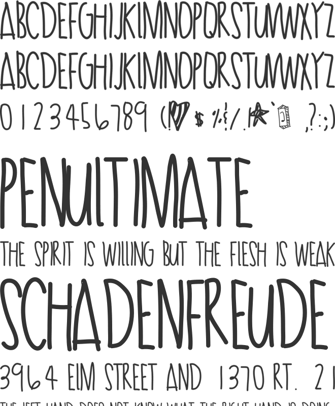 PassionTea font preview