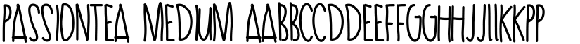 PassionTea Medium font