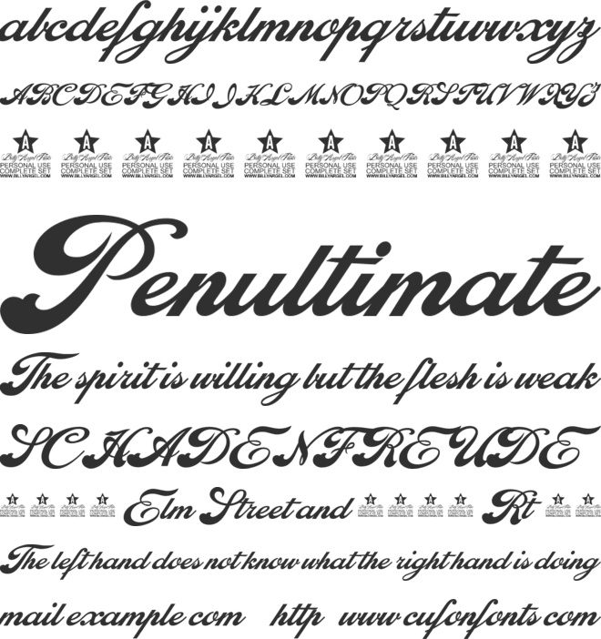 Enthrall  Personal Use font preview