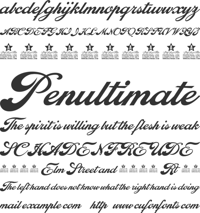 Enthrall  Personal Use font preview