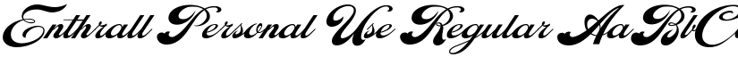 Enthrall Personal Use Regular font