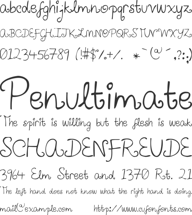 Airplanes in the Night Sky font preview