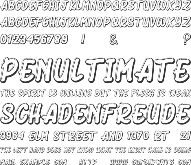 Dhuki Minerwo font preview