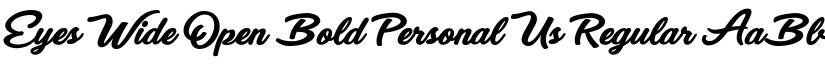 Eyes Wide Open  Personal Us font download