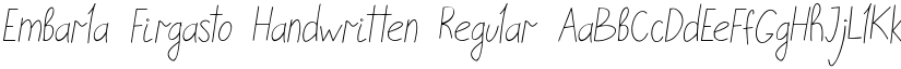 Embarla Firgasto Handwritten Regular font