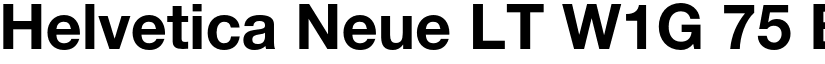 Helvetica Neue LT W1G 75 Bold font