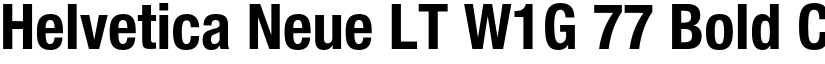 Helvetica Neue LT W1G 77 Bold Condensed font