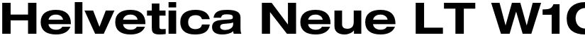 Helvetica Neue LT W1G 73 Bold Extended font