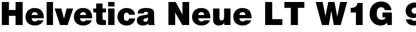 Helvetica Neue LT W1G 95 Black font
