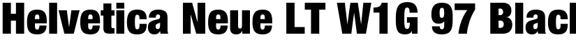Helvetica Neue LT W1G 97 Black Condensed font