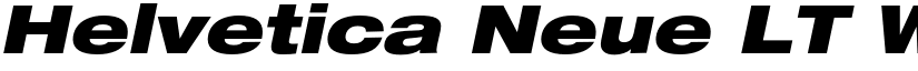 Helvetica Neue LT W1G 93 Black Extended Oblique font