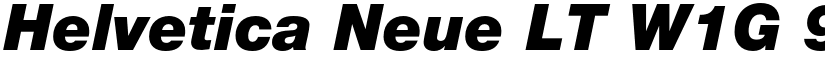 Helvetica Neue LT W1G 96 Black Italic font