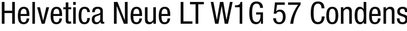 Helvetica Neue LT W1G 57 Condensed font