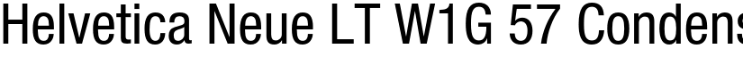 Helvetica Neue LT W1G 57 Condensed font