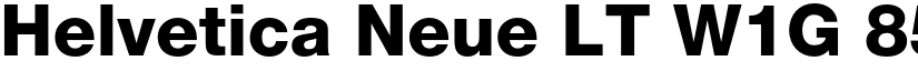 Helvetica Neue LT W1G 85 Heavy font