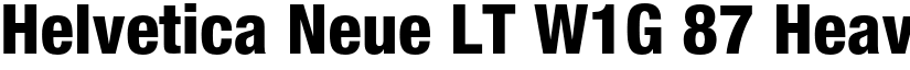 Helvetica Neue LT W1G 87 Heavy Condensed font