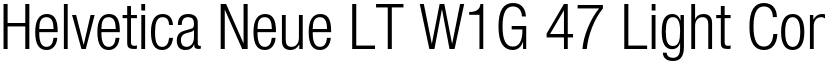 Helvetica Neue LT W1G 47 Light Condensed font