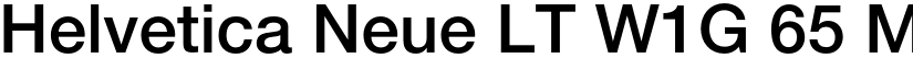 Helvetica Neue LT W1G 65 Medium font