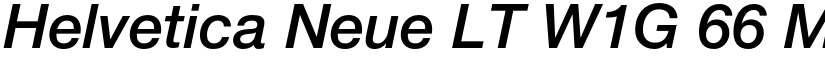 Helvetica Neue LT W1G 66 Medium Italic font