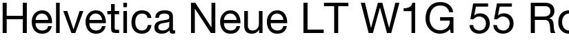 Helvetica Neue LT W1G 55 Roman font