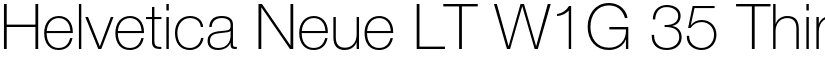 Helvetica Neue LT W1G 35 Thin font